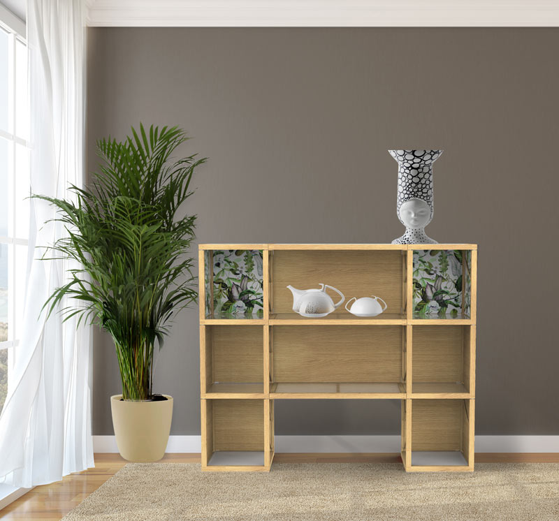 Credenza su misura in massello di rovere h 3 moduli castello zia babele