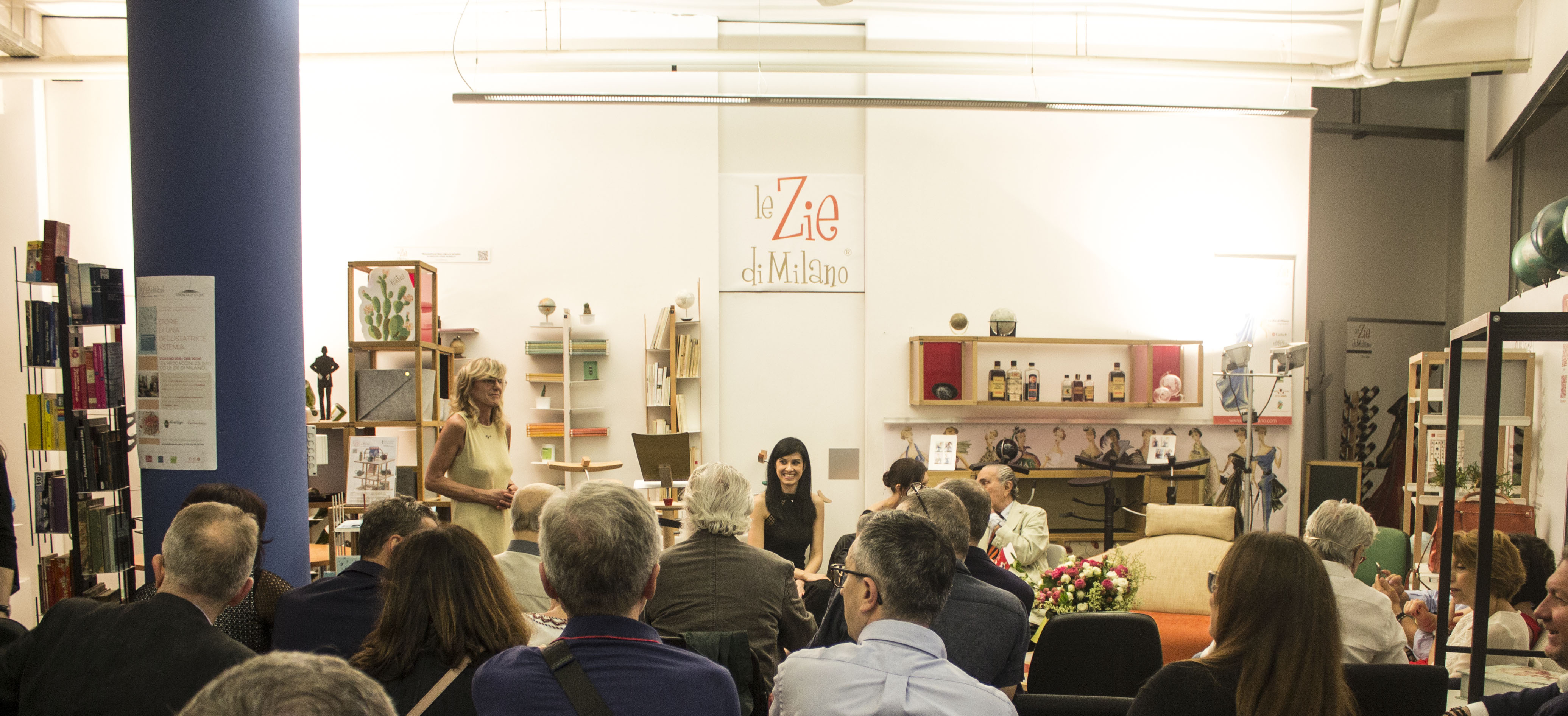 Maddalena Baldini presenta il proprio libro "storie di una degustatrice astemia" presso lo showroom de Le Zie di Milano